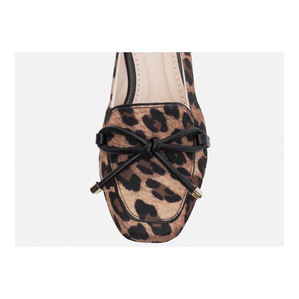 Mocassim Feminino Tecido Onça e Napa Preto 456.012B - Image 7